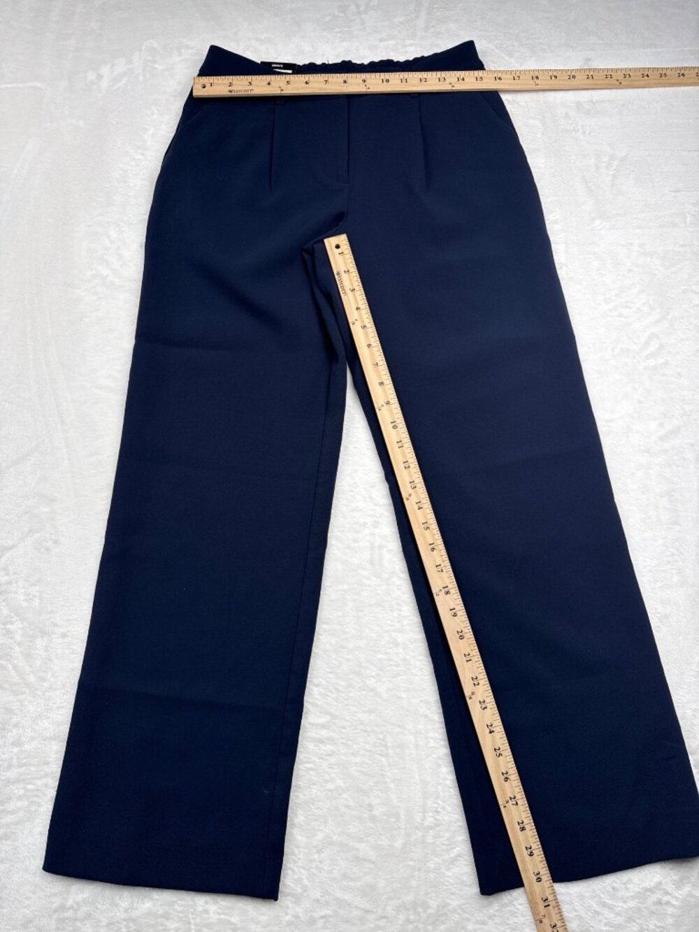 DKNY Women S Wide Leg Pant Blue 4 - Picture 2 of 5
